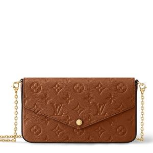 Louis Vuitton pochette Felicie monogram empreinte COGNAC leather